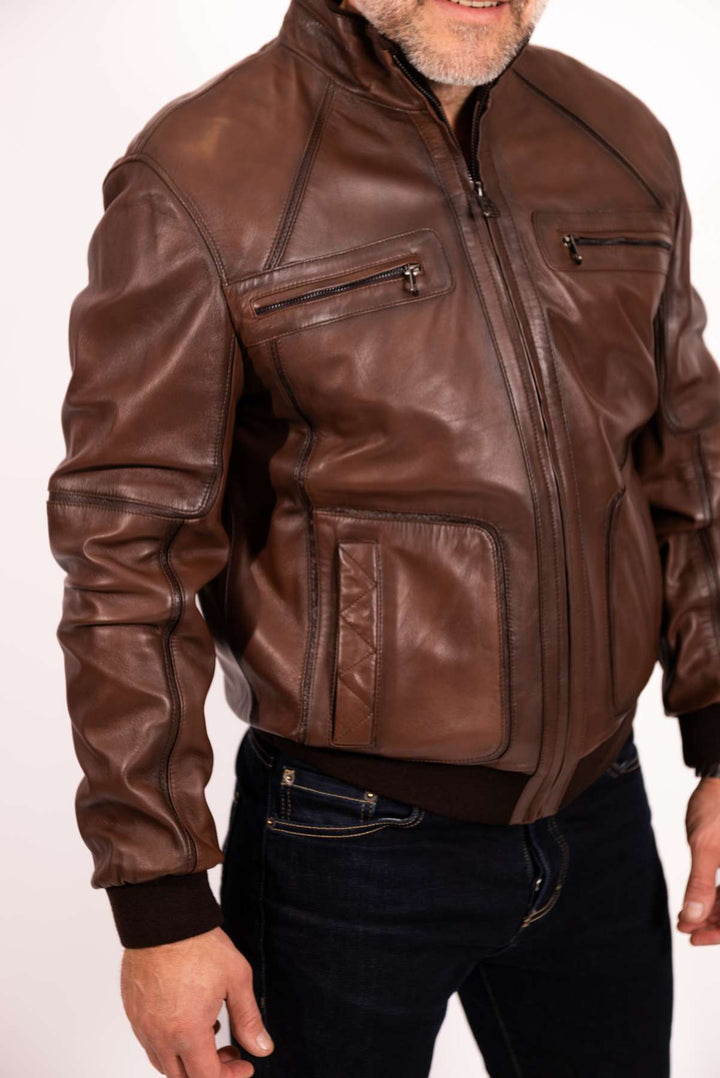 Drune | Herren-Bomberjacke aus Leder