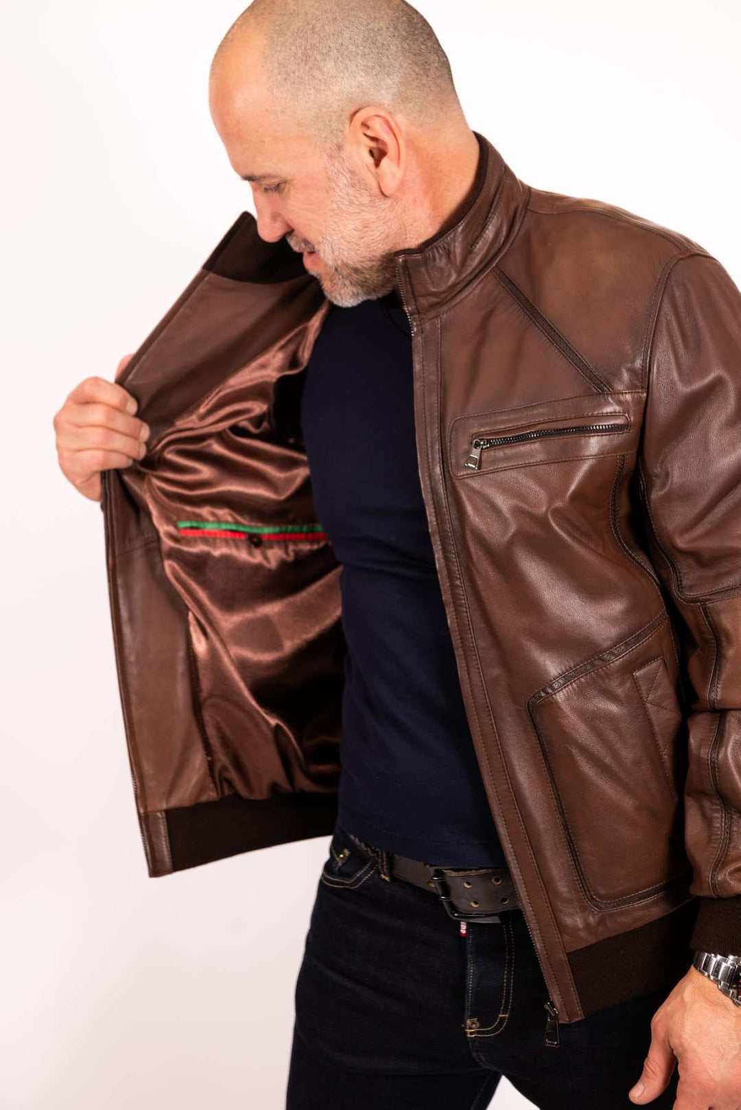 Drune | Herren-Bomberjacke aus Leder