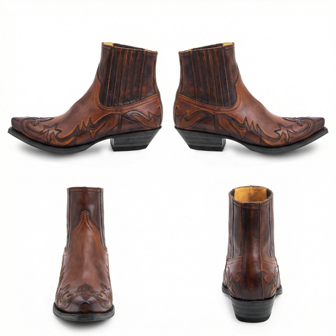 Robuste Leder-Cowboystiefel für Damen Drune