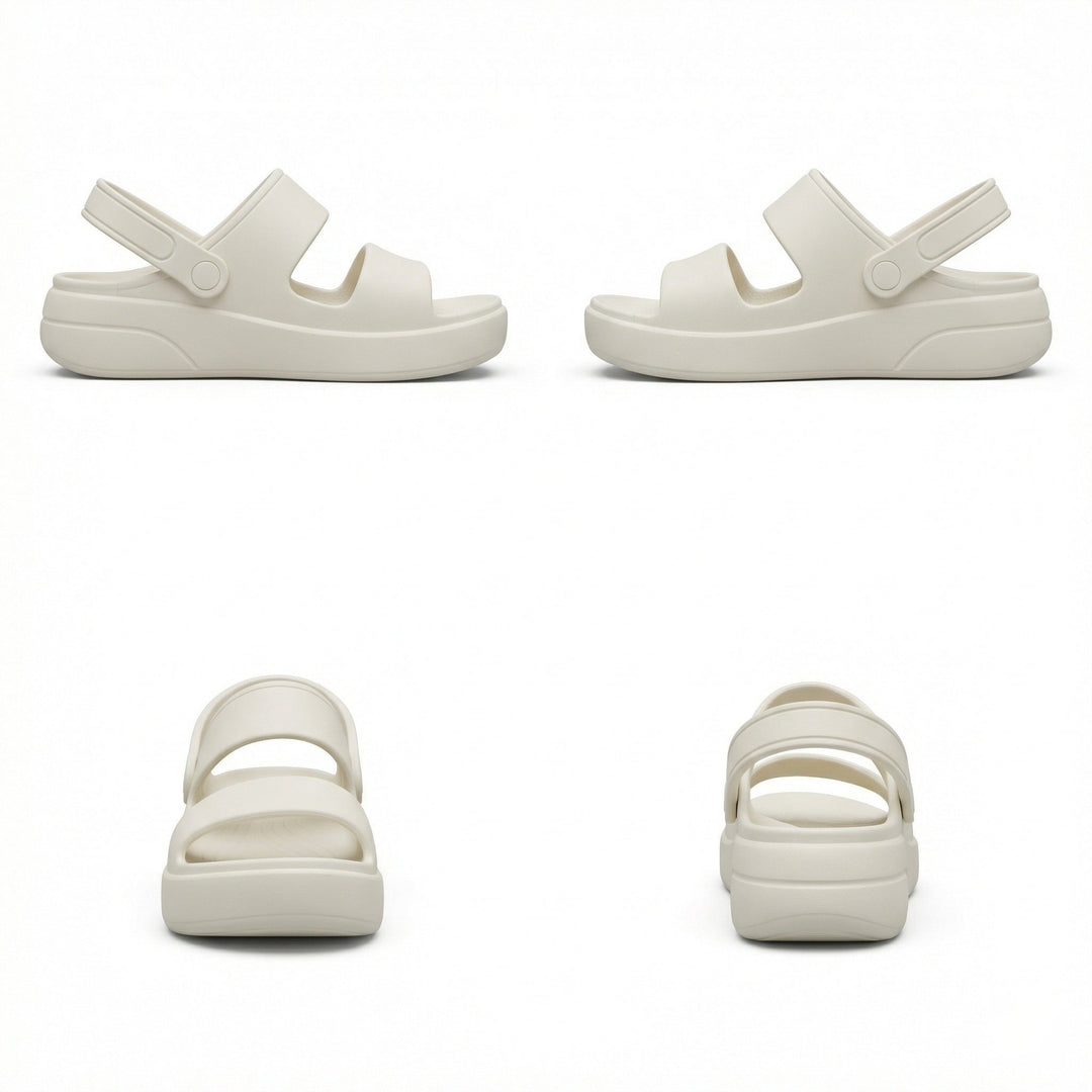 Drune | Orthopädische Sandalen Comfort Plus Pantoletten mit Doppelriemen Gepolsterte, Lässige Slip-On-Sandalen