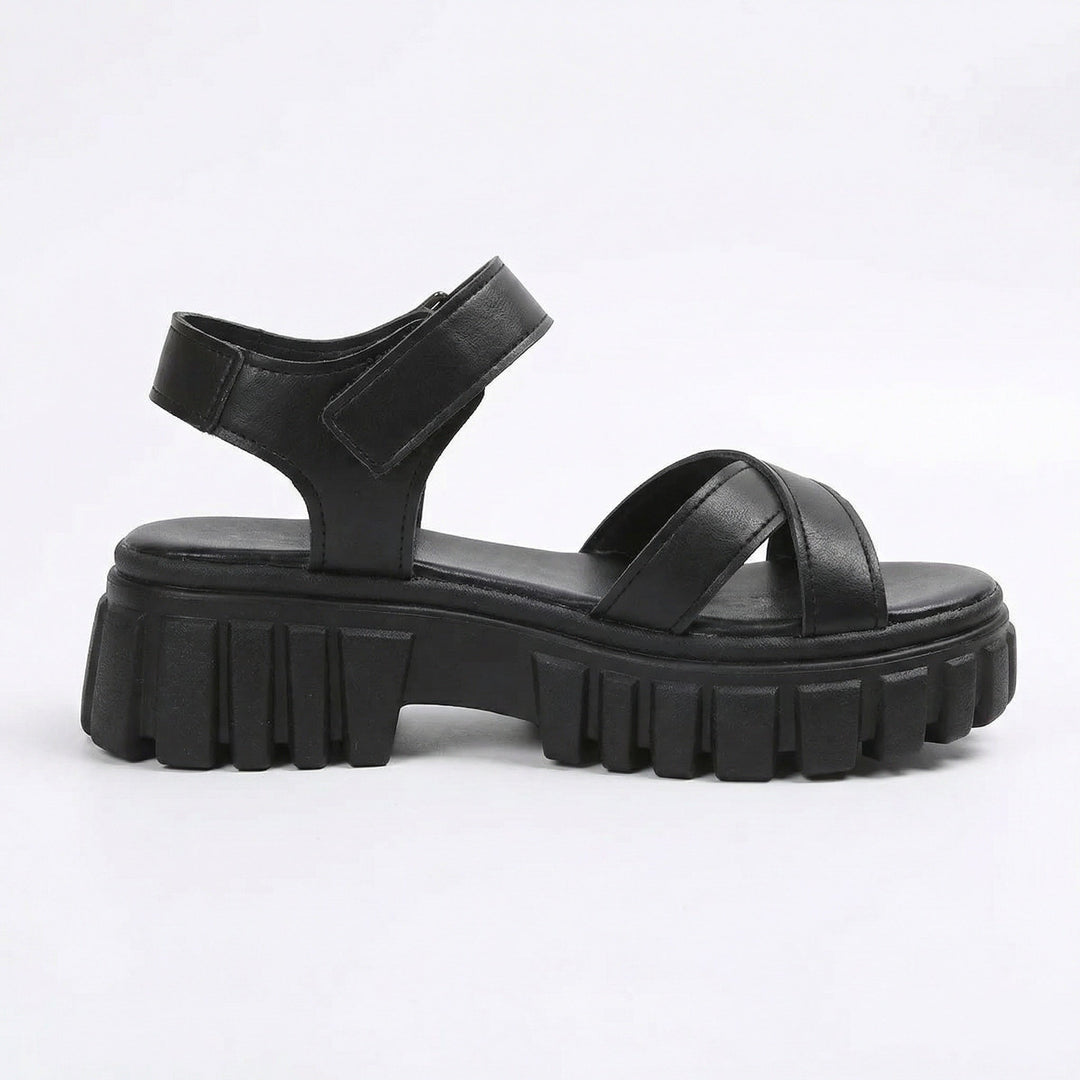 Drune | Einfarbige Freizeitsandalen