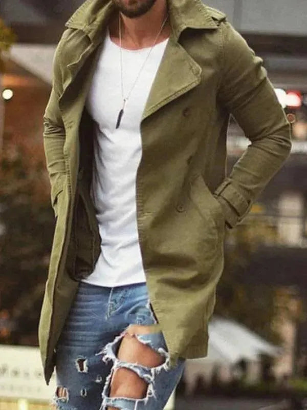 Drune | Länge Slim Fit Herren Wintermantel