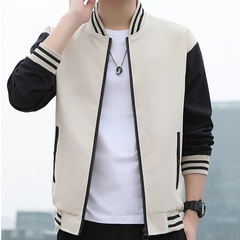 Drune | Splicing Stripe Varsity Jacke