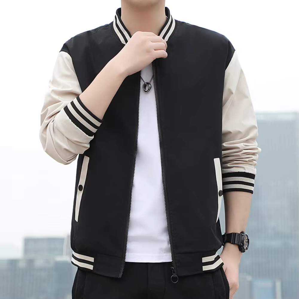 Drune | Splicing Stripe Varsity Jacke