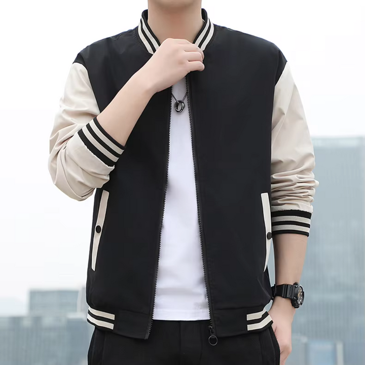 Drune | Splicing Stripe Varsity Jacke