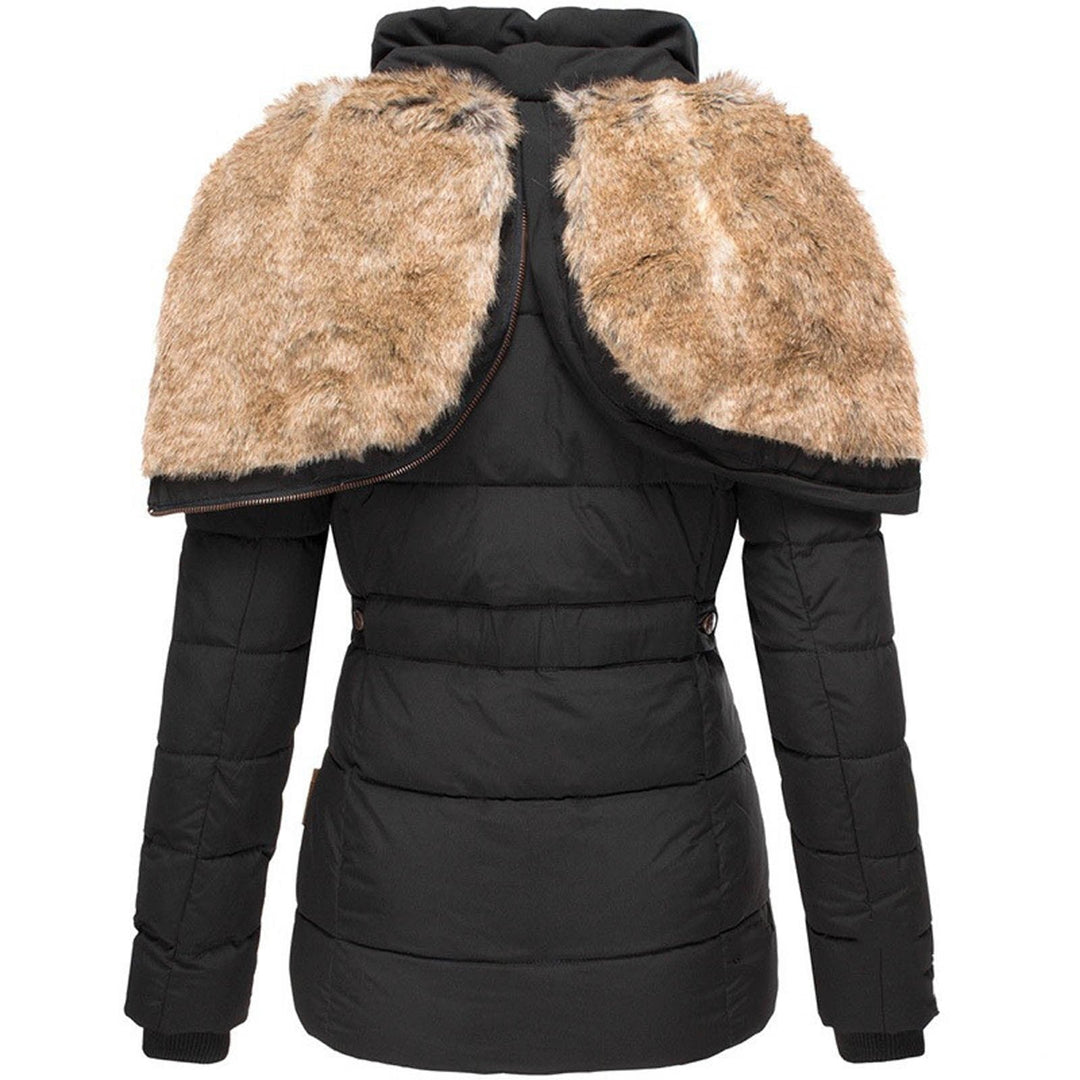 Drune | Daunen-Puffermantel mit Kapuze aus Kunstpelz Warm, Wasserdicht & Isoliert Winterjacke