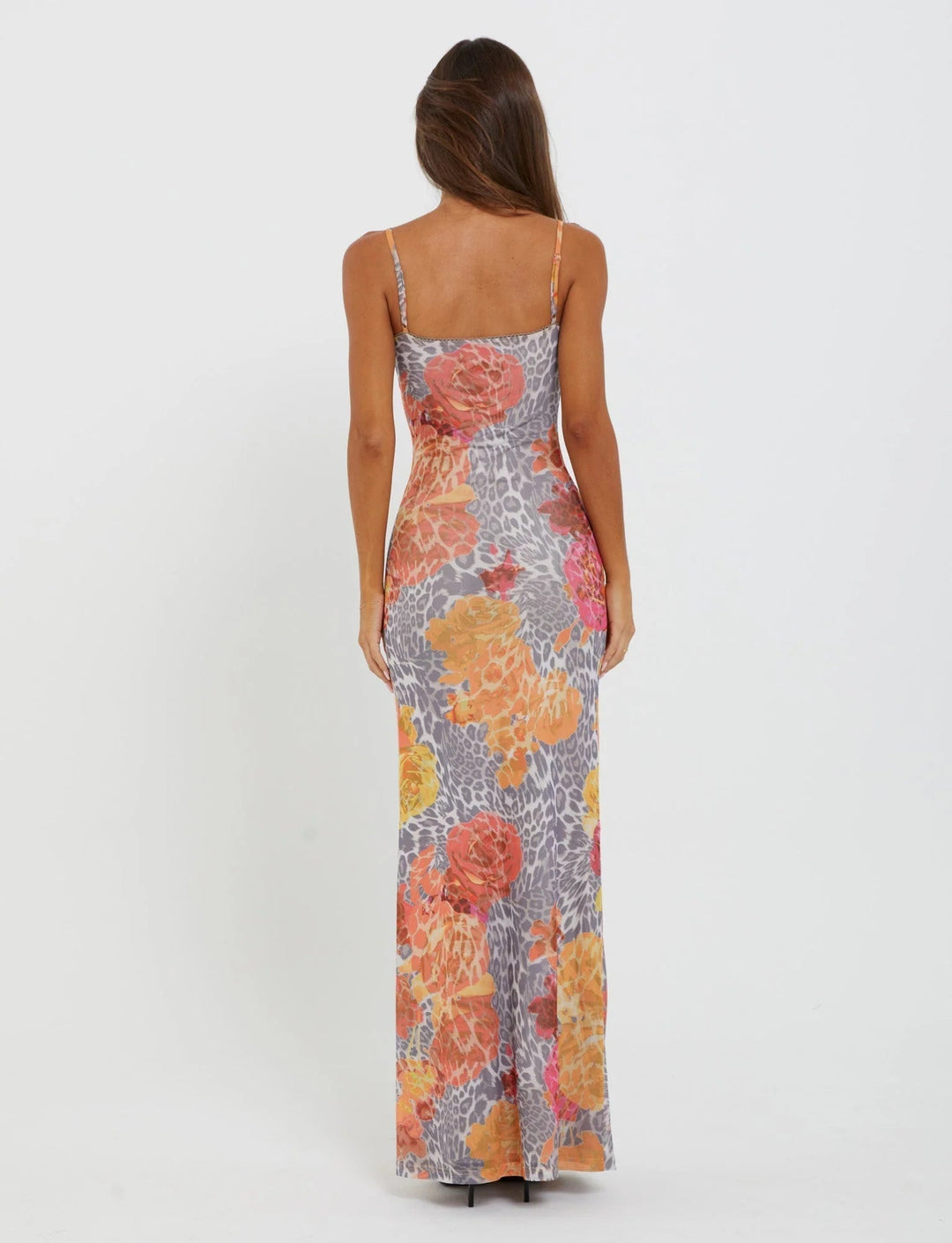 Drune | Maxikleid mit V-Ausschnitt mit Spaghettiträgern