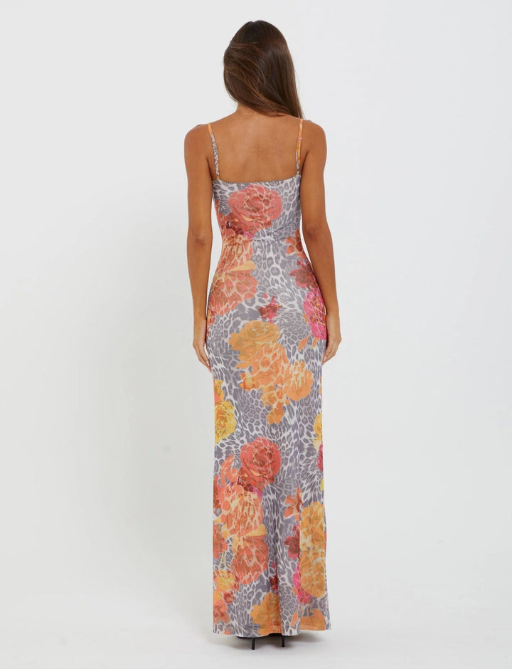 Drune | Maxikleid mit V-Ausschnitt mit Spaghettiträgern