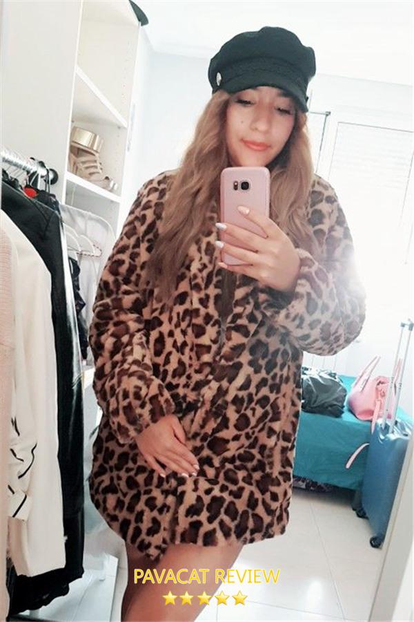 Drune | Künstlicher Pelz Langer Strickjacke
