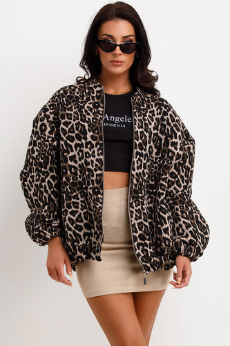 Drune | Modische Leoparden-Bomberjacke
