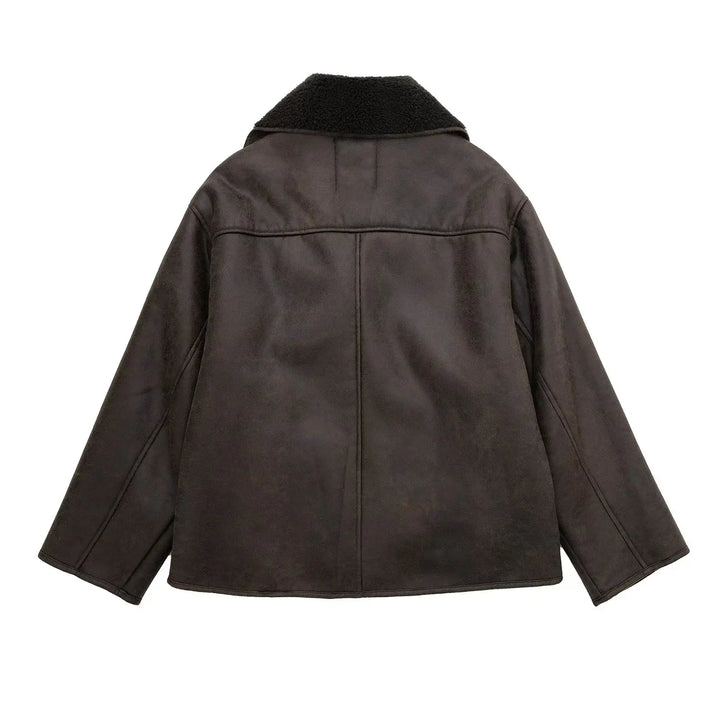 Drune | Faux Schafwoll Moto Jacke