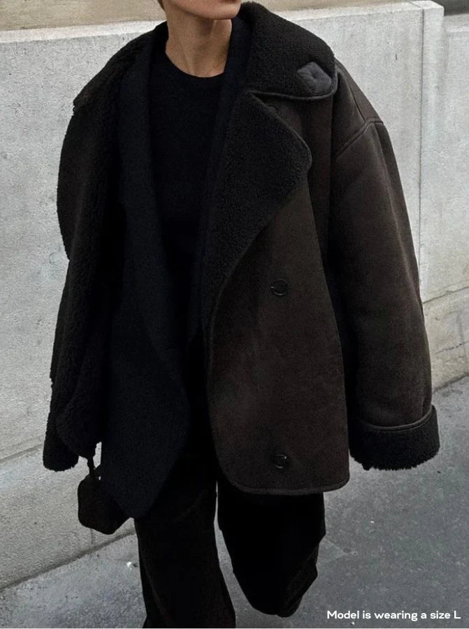 Drune | Faux Schafwoll Moto Jacke