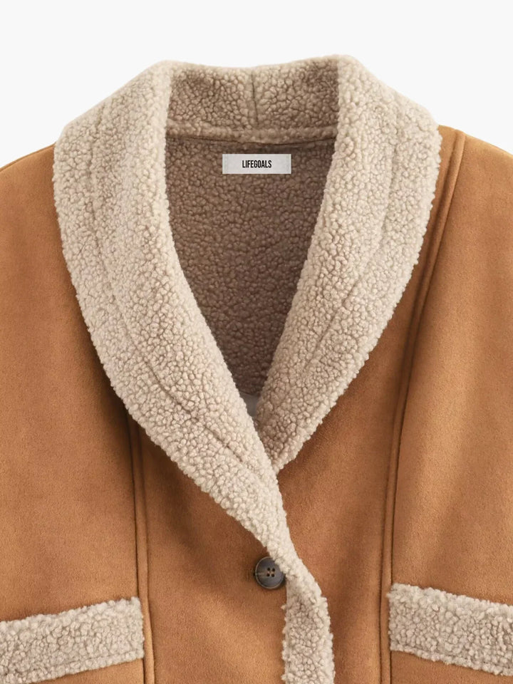Drune | Sherpa-gefütterte Kunstlederjacke