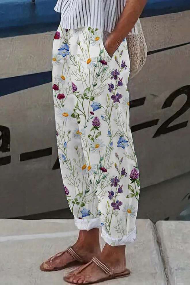 Drune | Casual Unique Printed Button Pocket Pants
