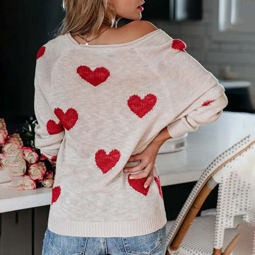 Drune | Strickpullover Mit Herzmuster Für Damen