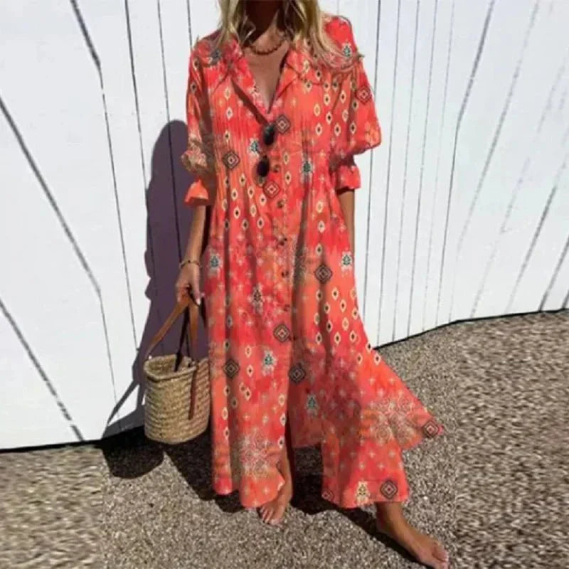 Drune | Klassisches Boho Maxi Kleid