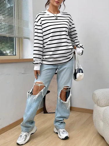 Drune | Gestreiftes Sweatshirt Für Damen