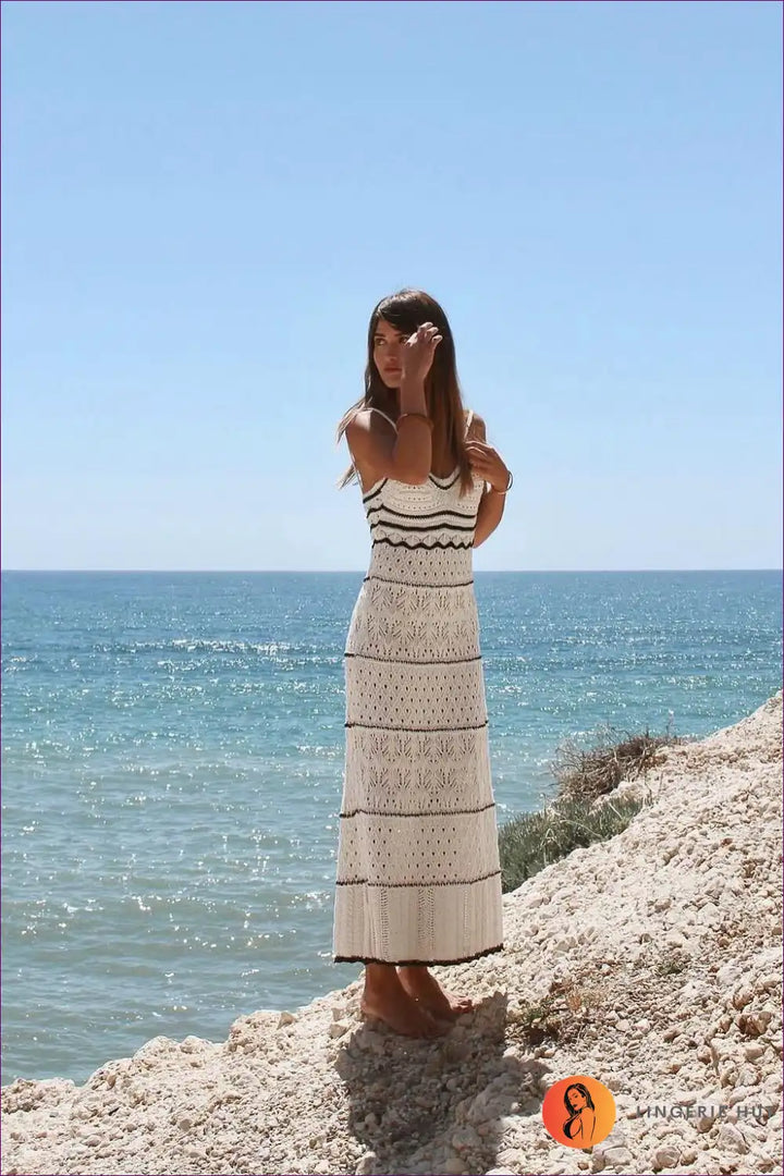 Drune | Boho Chevron Midi Kleid - Müheloser Sommerstil