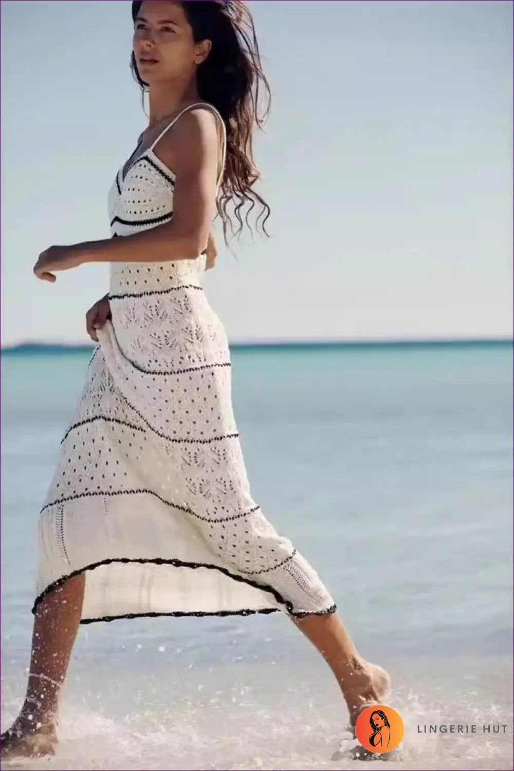 Drune | Boho Chevron Midi Kleid - Müheloser Sommerstil