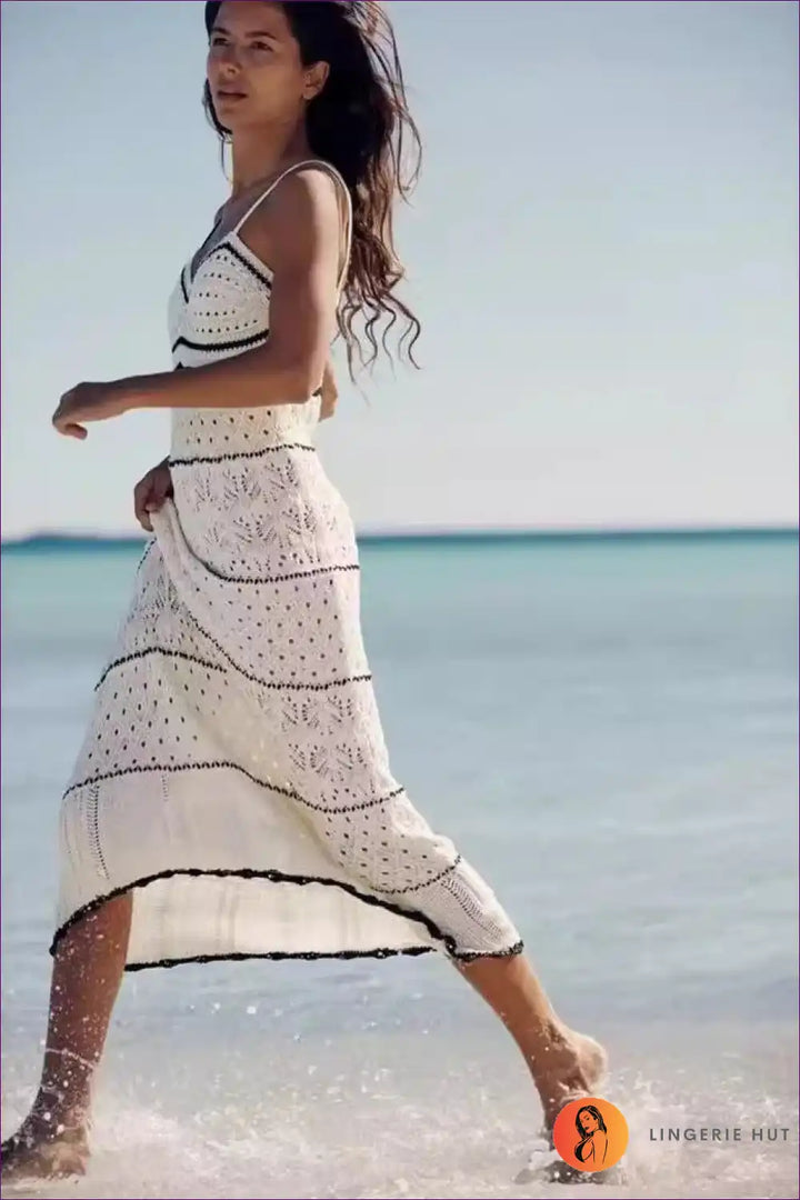 Drune | Boho Chevron Midi Kleid - Müheloser Sommerstil