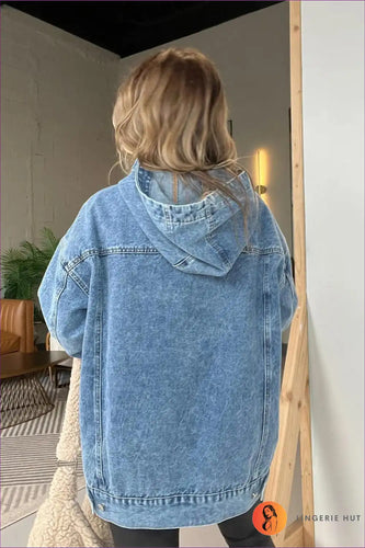 Drune | Schickes Casual Denim Hoodie – Mühelos Cool