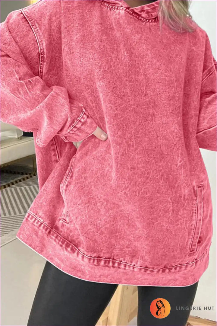 Drune | Schickes Casual Denim Hoodie – Mühelos Cool