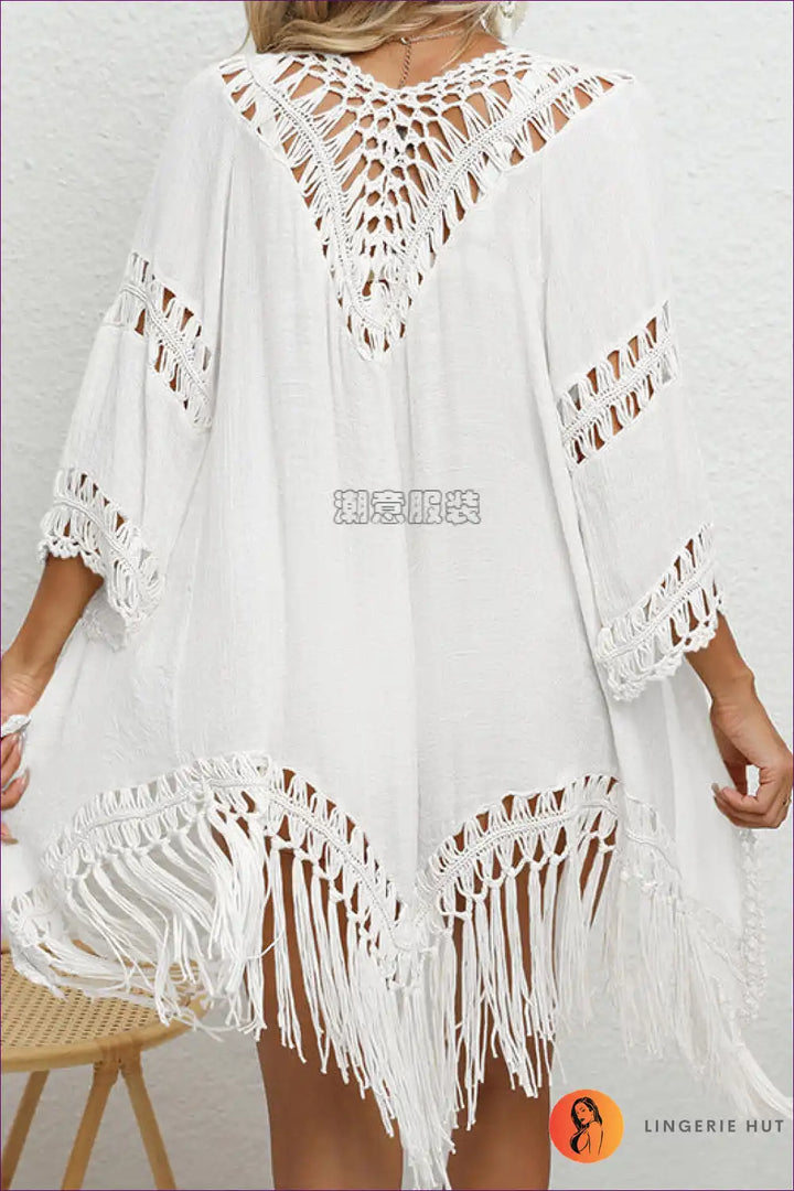 Drune | Häkel-Tassel Strandcardigan - Bohemian Sonnenschutz mit Stil
