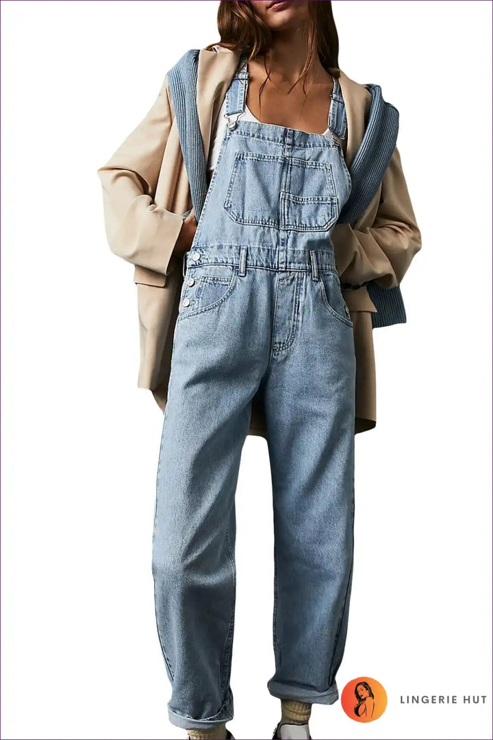 Drune | Denim Delight Latzhosen - Mühelos Cool