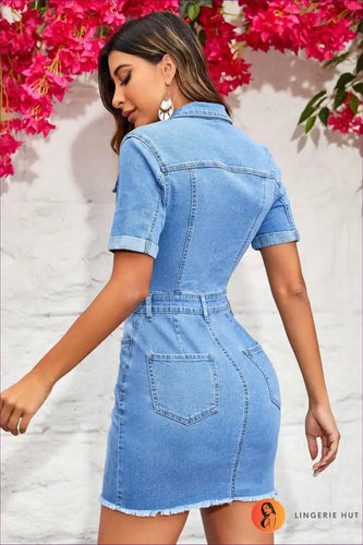 Drune | Sexy Slim Fit Denim Kleid – Clubbereit