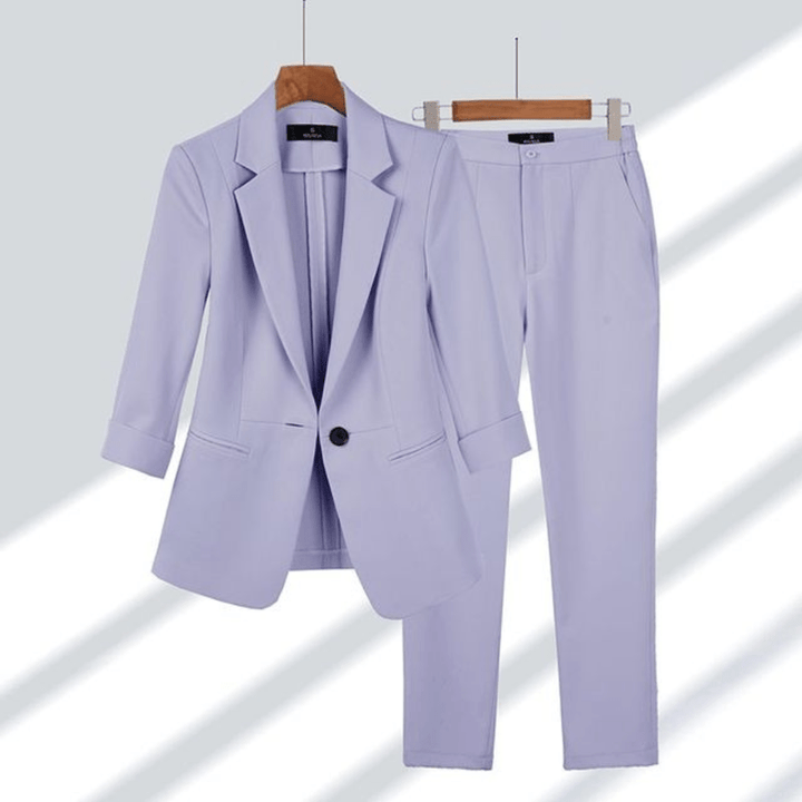 Drune | Zweiteiliges Damenanzug Hosenanzug Damen Lässiger Damenanzug