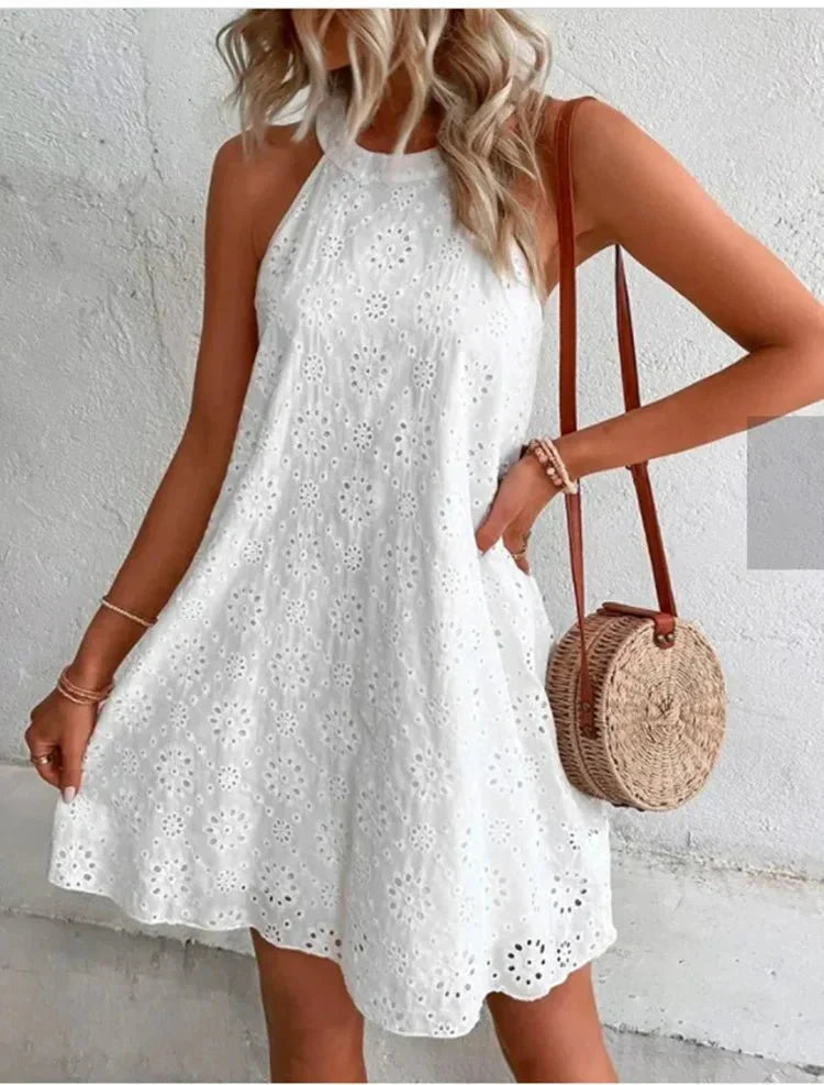 Drune | Lässig Mini Kleid Ärmellos