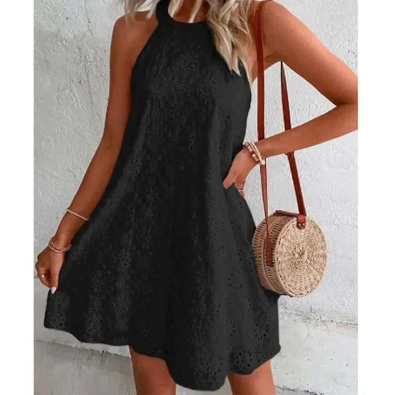 Drune | Lässig Mini Kleid Ärmellos