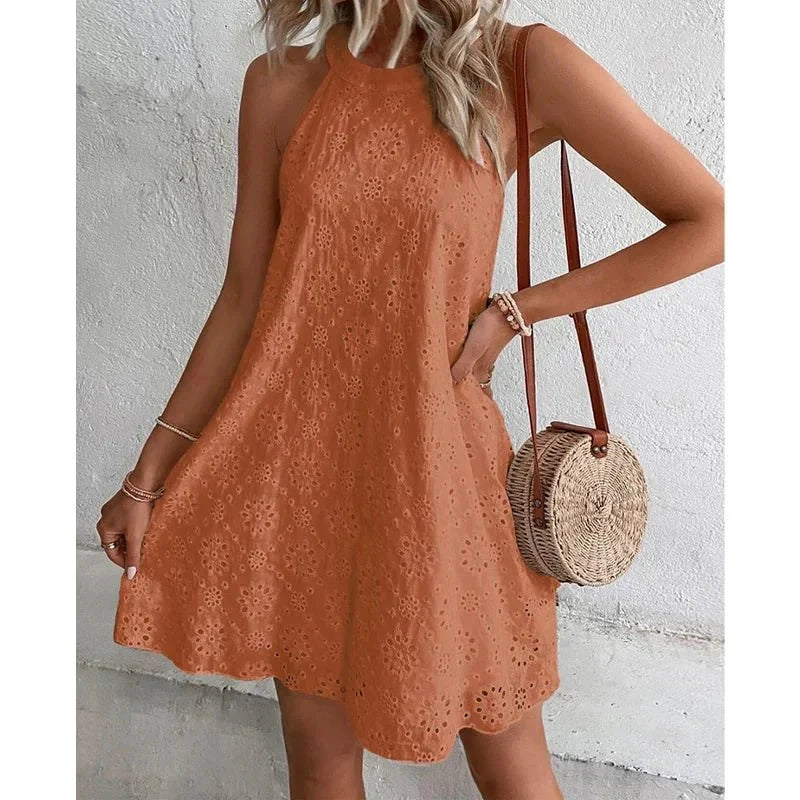 Drune | Lässig Mini Kleid Ärmellos