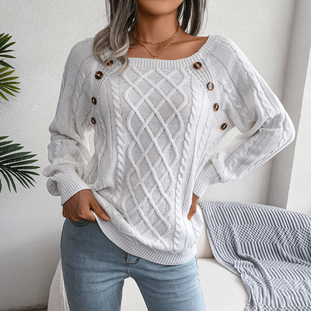 Drune | Eleganter Pullover mit Knopfdetails
