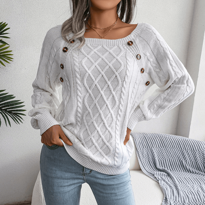 Drune | Eleganter Pullover mit Knopfdetails
