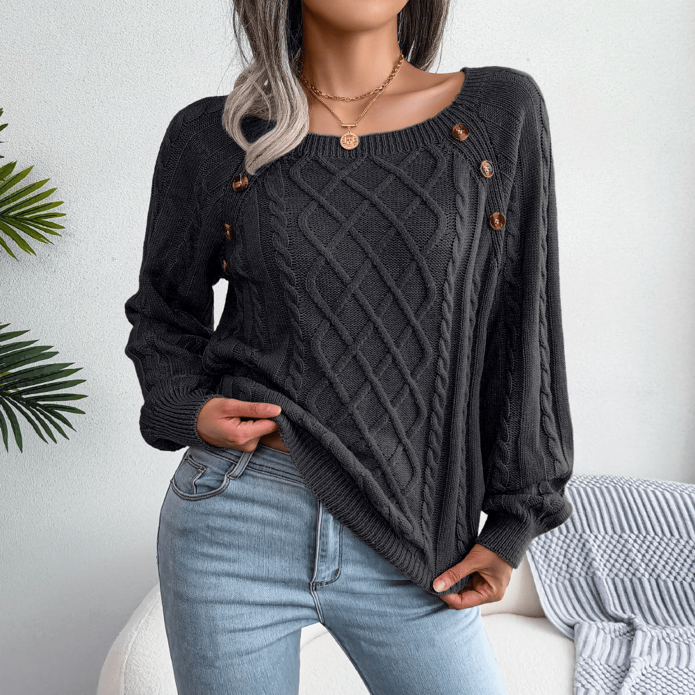 Drune | Eleganter Pullover mit Knopfdetails