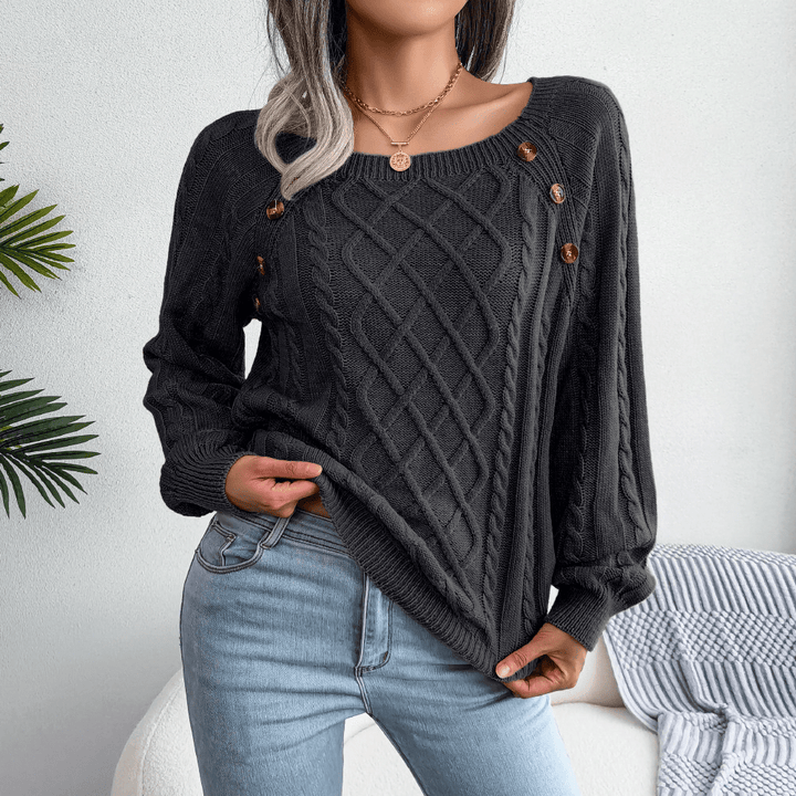 Drune | Eleganter Pullover mit Knopfdetails