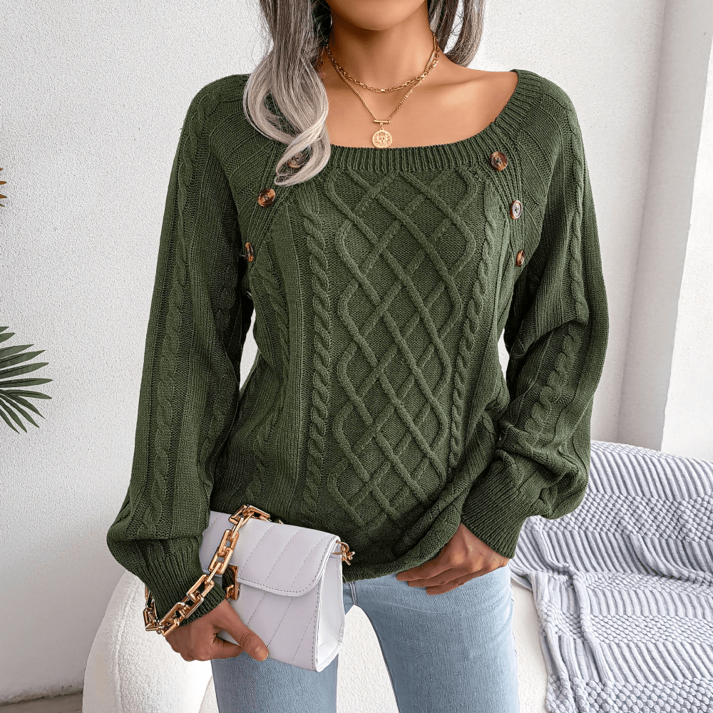Drune | Eleganter Pullover mit Knopfdetails