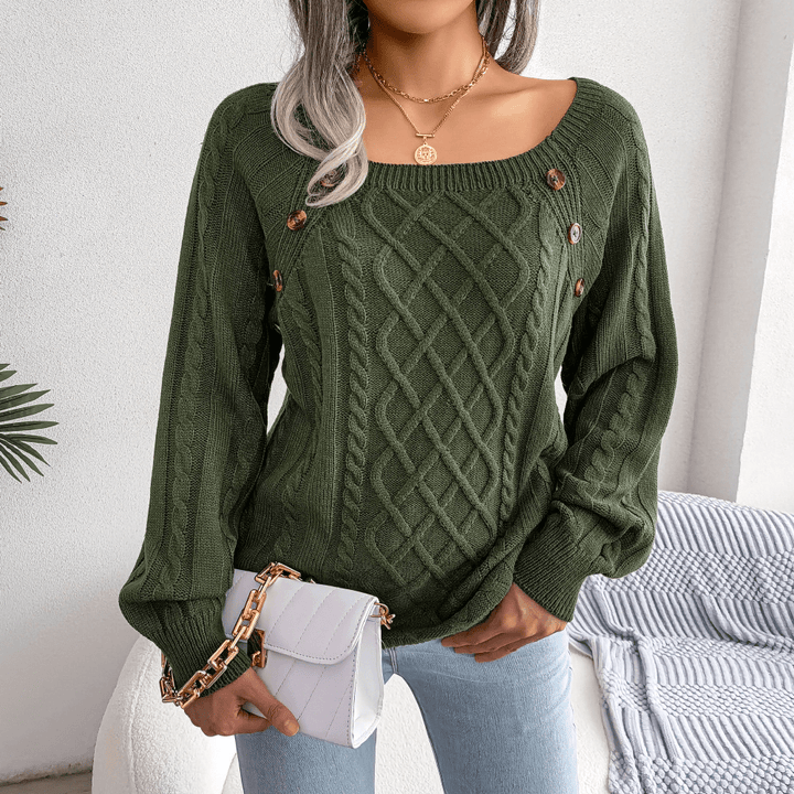 Drune | Eleganter Pullover mit Knopfdetails