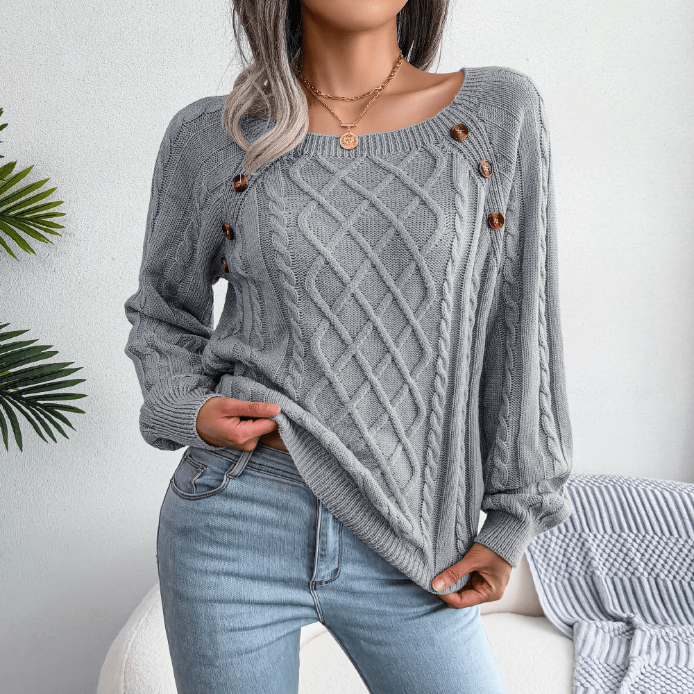 Drune | Eleganter Pullover mit Knopfdetails