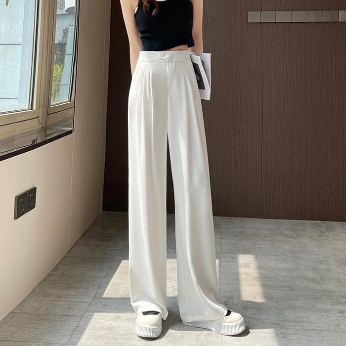 Drune – Damen-Hose aus Seide mit weitem Bein – leicht, atmungsaktiv, knitterfrei, bequem und aus hochwertigem Stoff
