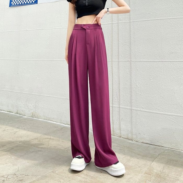 Drune – Damen-Hose aus Seide mit weitem Bein – leicht, atmungsaktiv, knitterfrei, bequem und aus hochwertigem Stoff