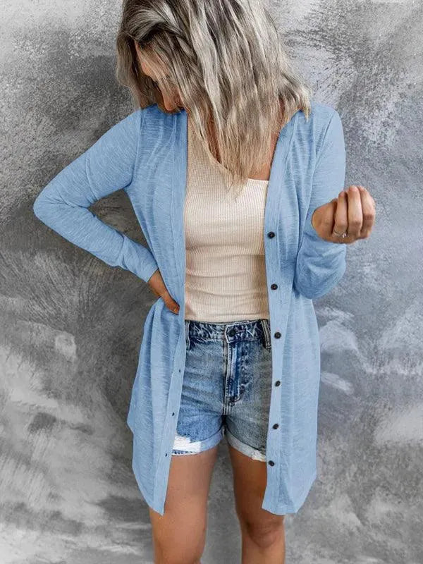 Drune | Damen Knopf Strickjacke Pullover im Stilvollen Look