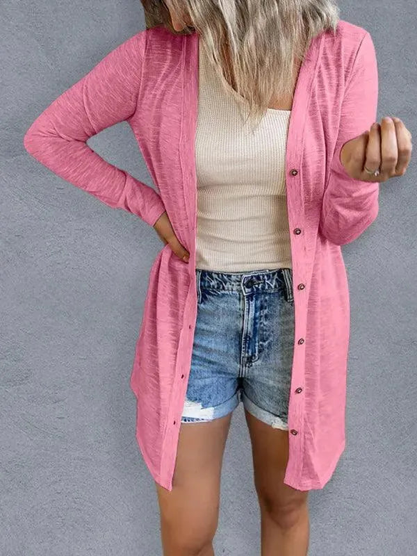 Drune | Damen Knopf Strickjacke Pullover im Stilvollen Look