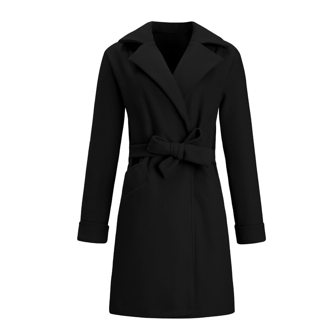 Drune | Langer Doppelreiher-Woll-Look-Mantel für Frauen