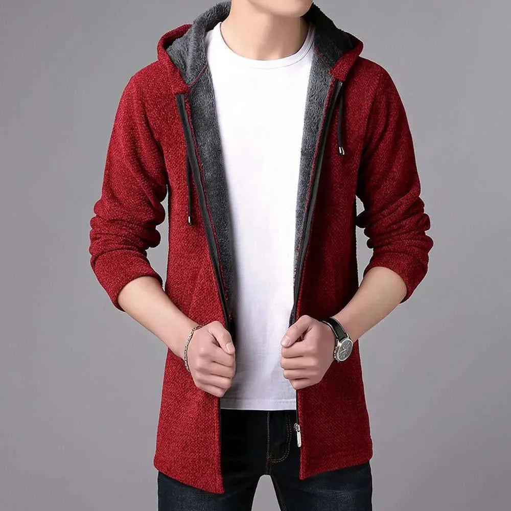 Drune | Kapuzen Strickjacke Pullover für Männer