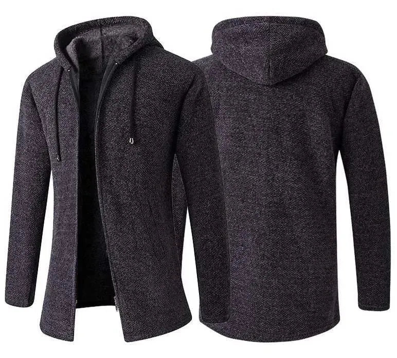 Drune | Kapuzen Strickjacke Pullover für Männer