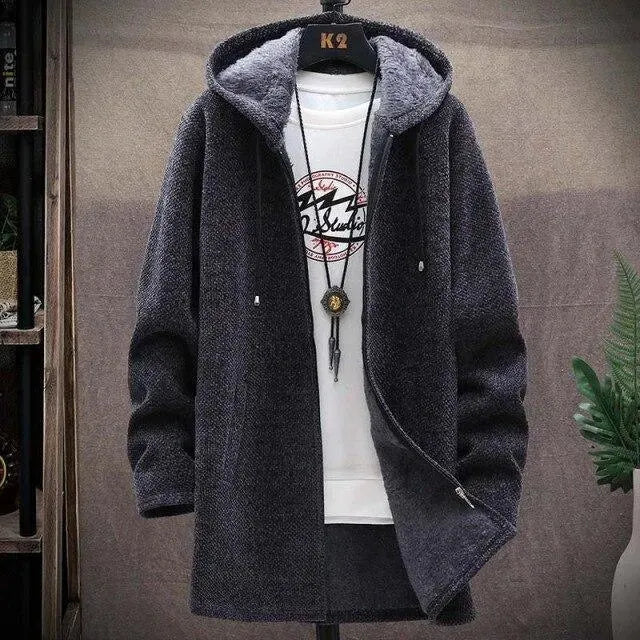 Drune | Kapuzen Strickjacke Pullover für Männer