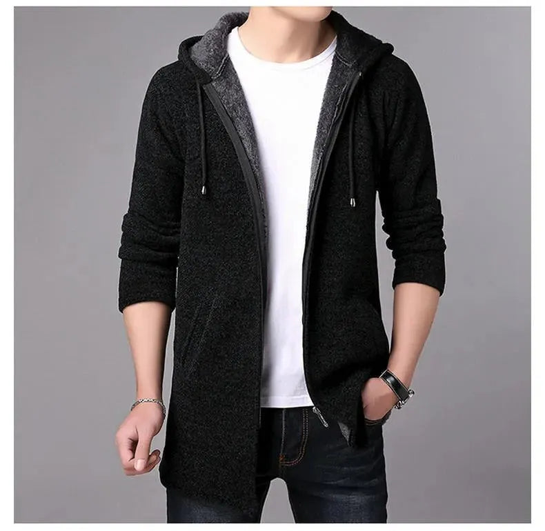 Drune | Kapuzen Strickjacke Pullover für Männer