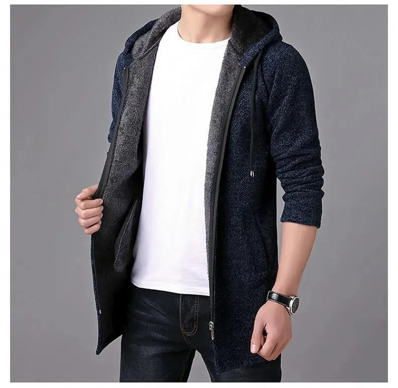 Drune | Kapuzen Strickjacke Pullover für Männer